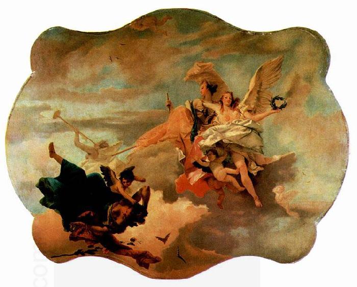 Giovanni Battista Tiepolo Triumphzug der Fortitudo und der Sapienzia oil painting picture